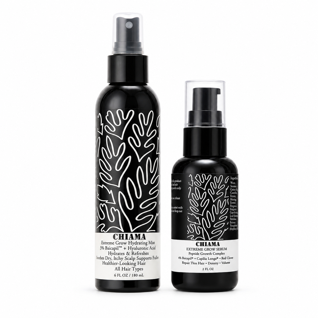 Chiama Extreme Grow 2-Step Scalp & Edge System | Hydrating Mist + Growth Serum