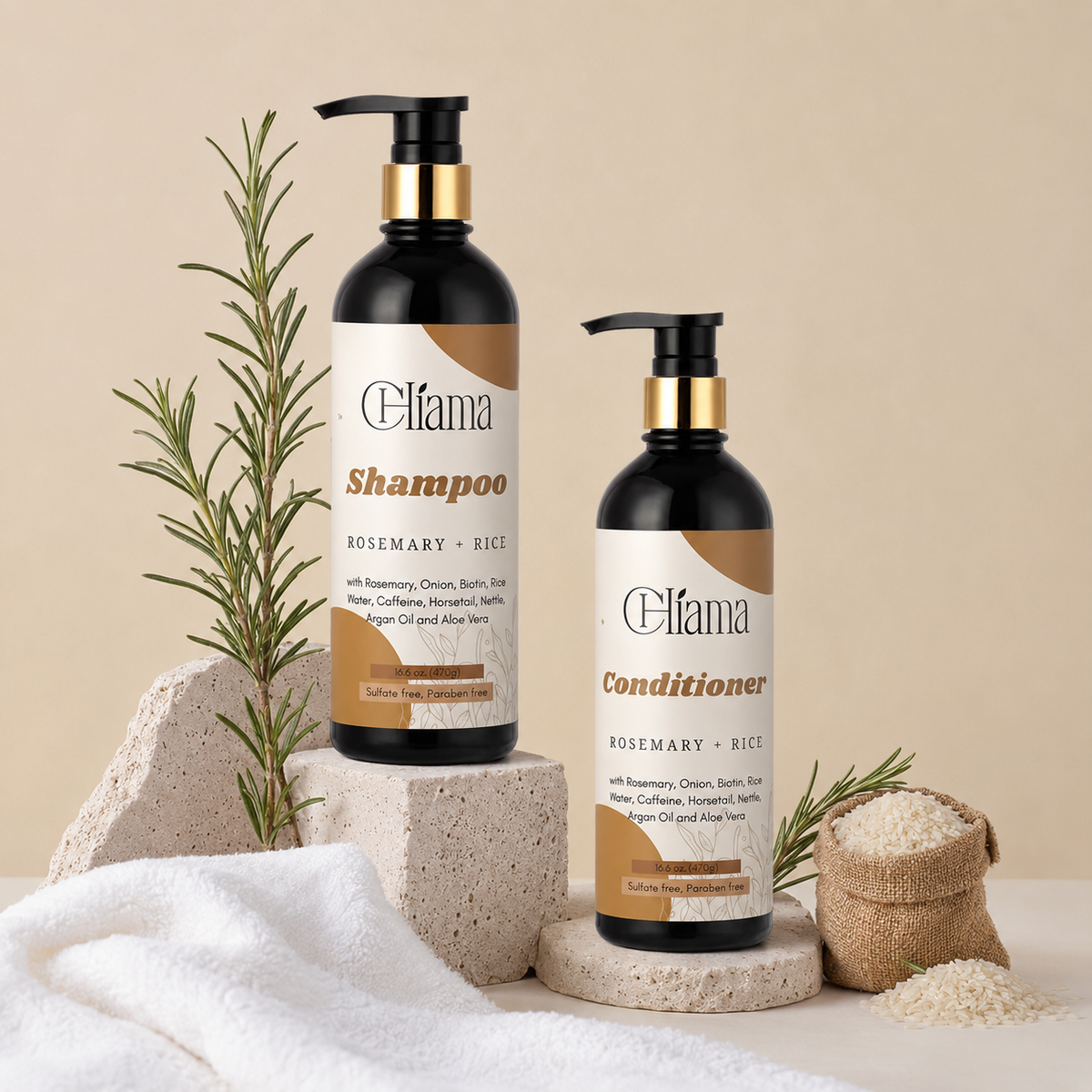 Shampoo + Conditioner ( Rosemary + Rice)