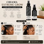 Chiama Extreme Grow 2-Step Scalp & Edge System | Hydrating Mist + Growth Serum