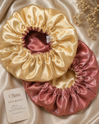Chiama Luxury Satin Bonnet for Natural Hair | Adjustable Sleep Cap for Curly, Coily & 4C Hair