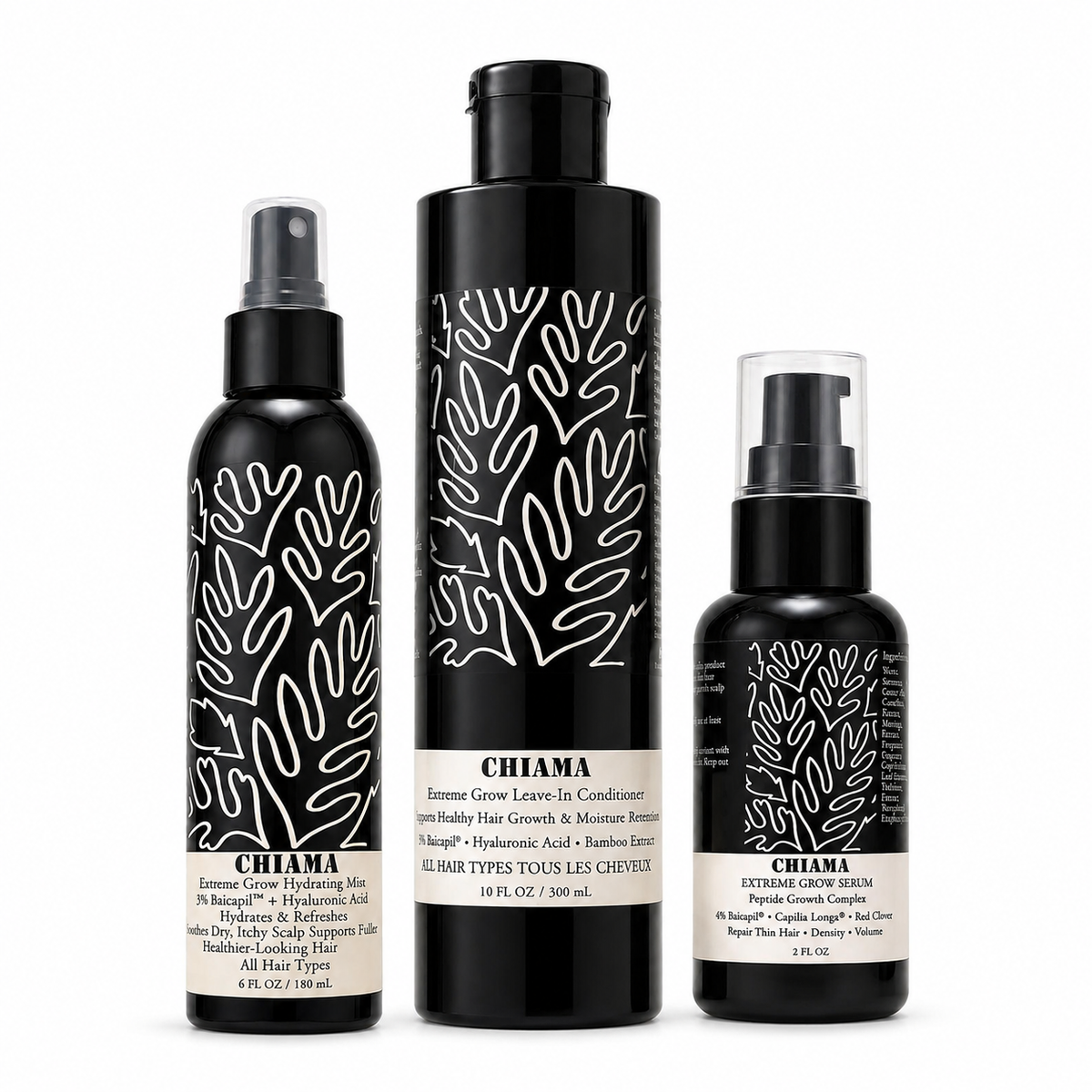 Chiama Extreme Grow 4-Step Hair Growth & Length Retention Routine Set