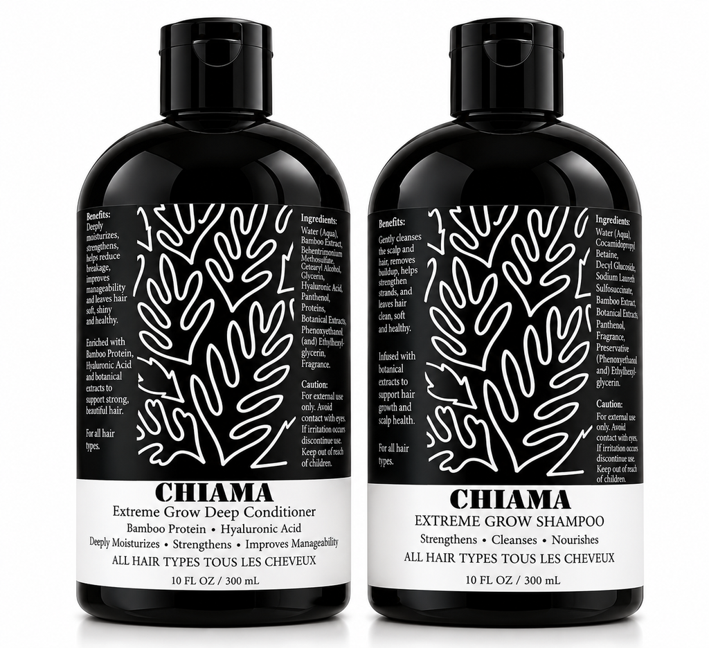 Chiama Extreme Grow Shampoo & Deep Conditioner Bundle | Cleanse, Hydrate & Strengthen