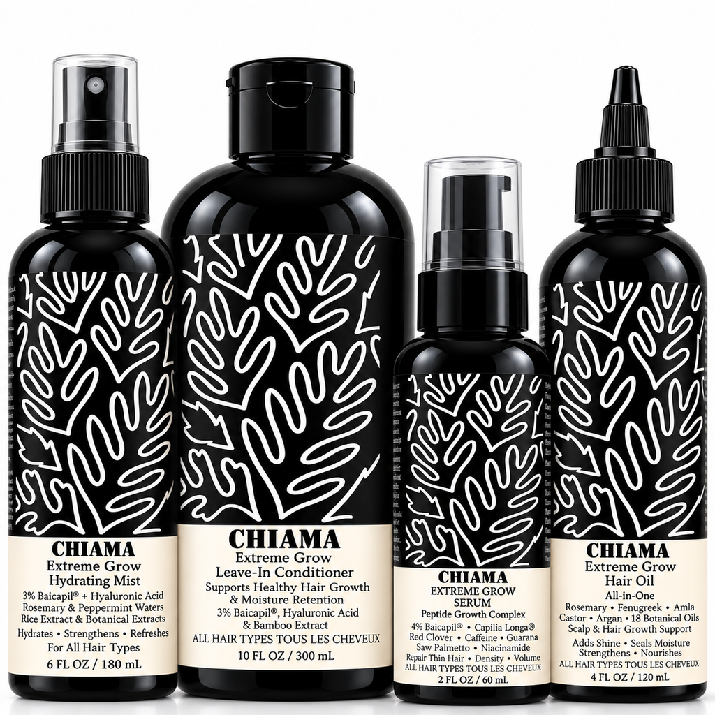 Chiama Extreme Grow 4-Step Hair Growth & Length Retention Routine Set
