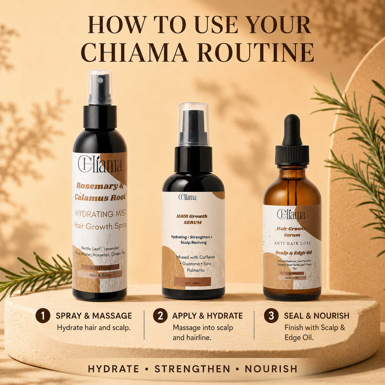 Chiama Scalp & Edge Hair Growth Set