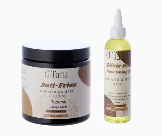 Natural hair treatment set for dry, brittle, or damaged hair