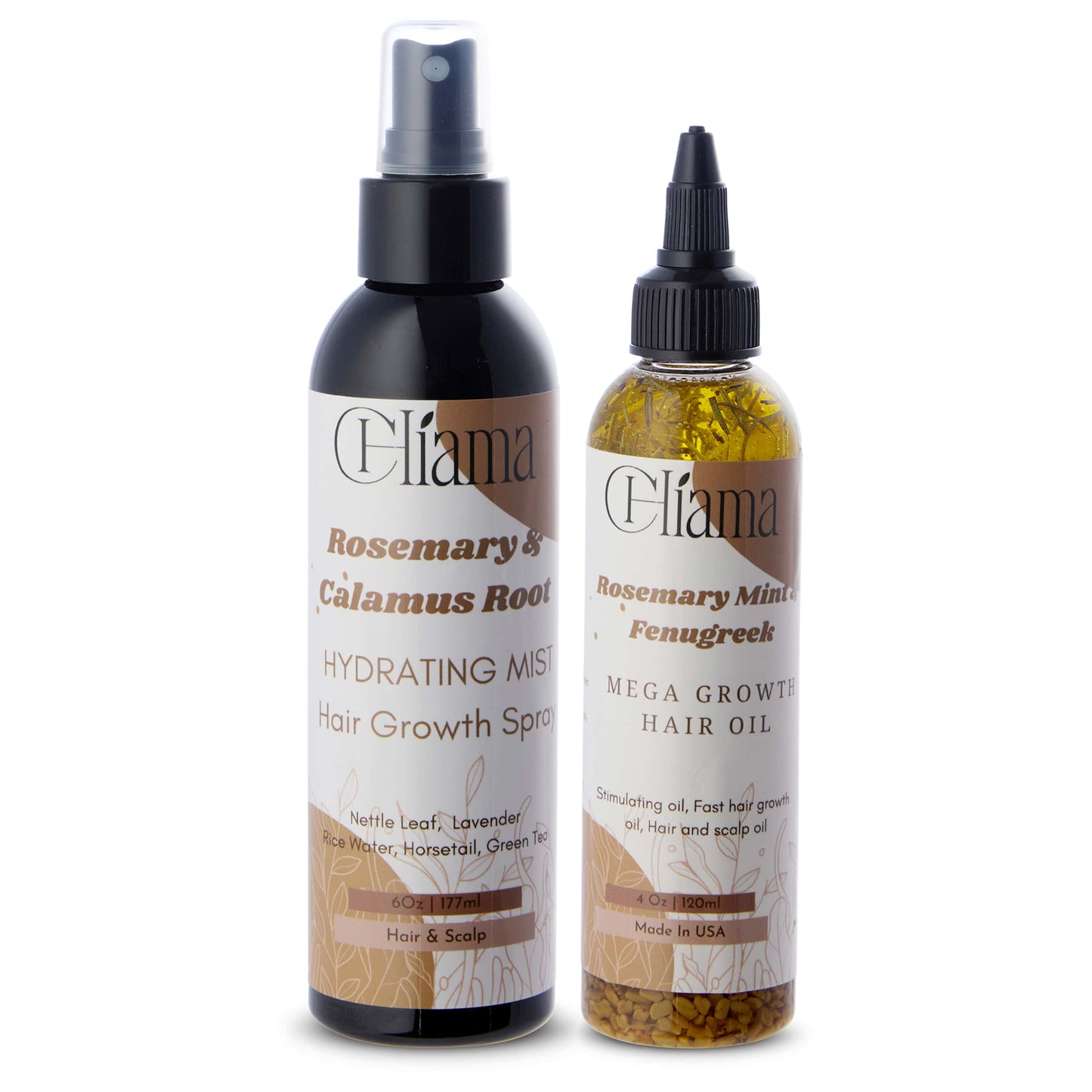 Chiama hair care oil enriched with rosemary, mint, fenugreek, and calamus roots