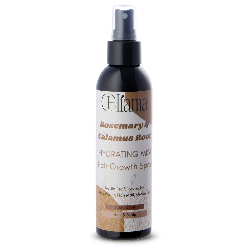Chiama Rosemary & Calamus Root Hydrating Mist Hair Growth Spray bottle with natural botanicals