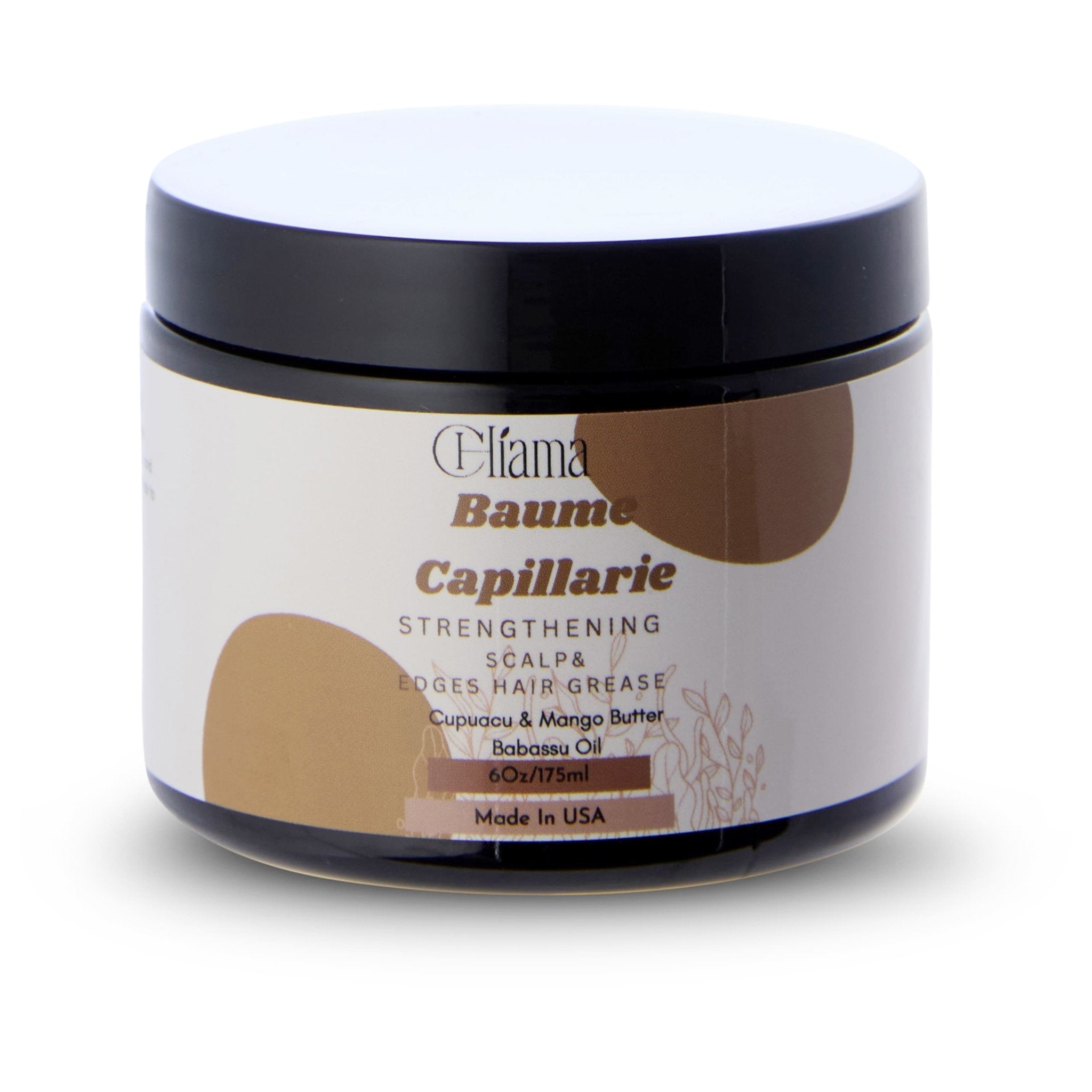 Eliama Baume Capillarie strengthening scalp and edges hair grease with cupuacu, mango butter, babassu oil in 6oz jar