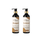 Cliama shampoo and conditioner bottles with rosemary and rice, sulfate-free and paraben-free formula
